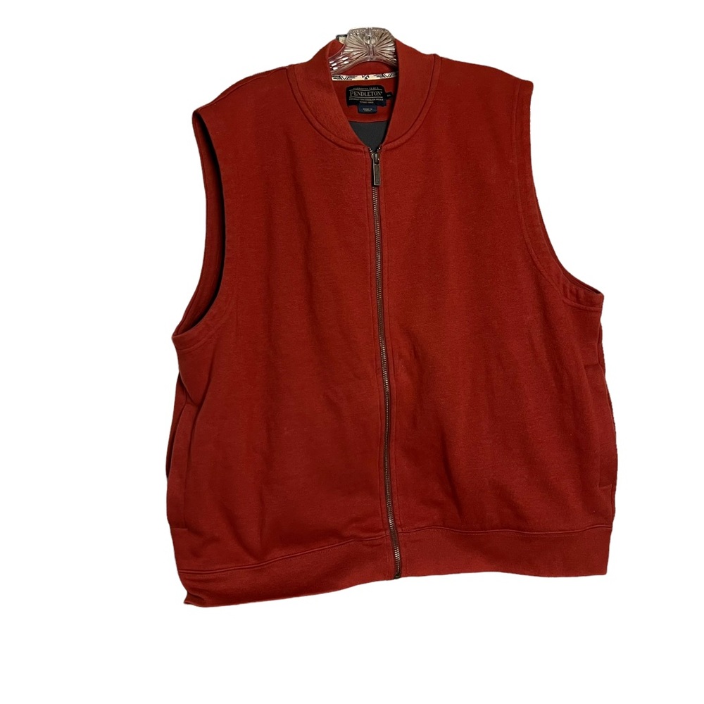 Pendleton full zip vest XL fleece lined GUC brick color